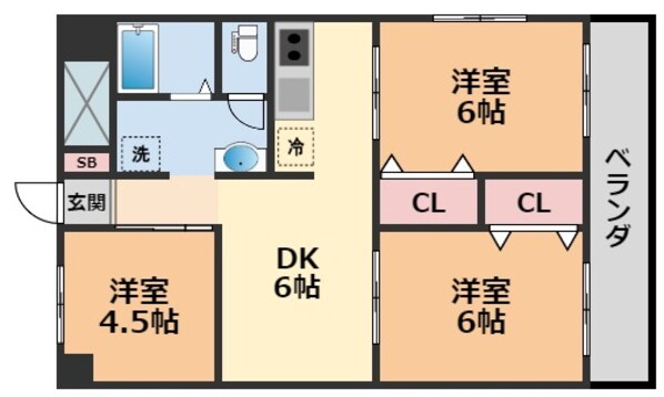 フェリオ市駅西Ⅰの物件間取画像